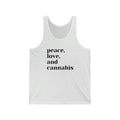 Peace, Love, and Cannabis Jersey Tank