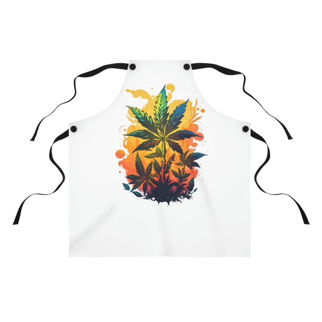 Warm Cannabis Paradise Chef's Weed Apron