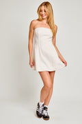 DENIM WHITE MINI DRESS