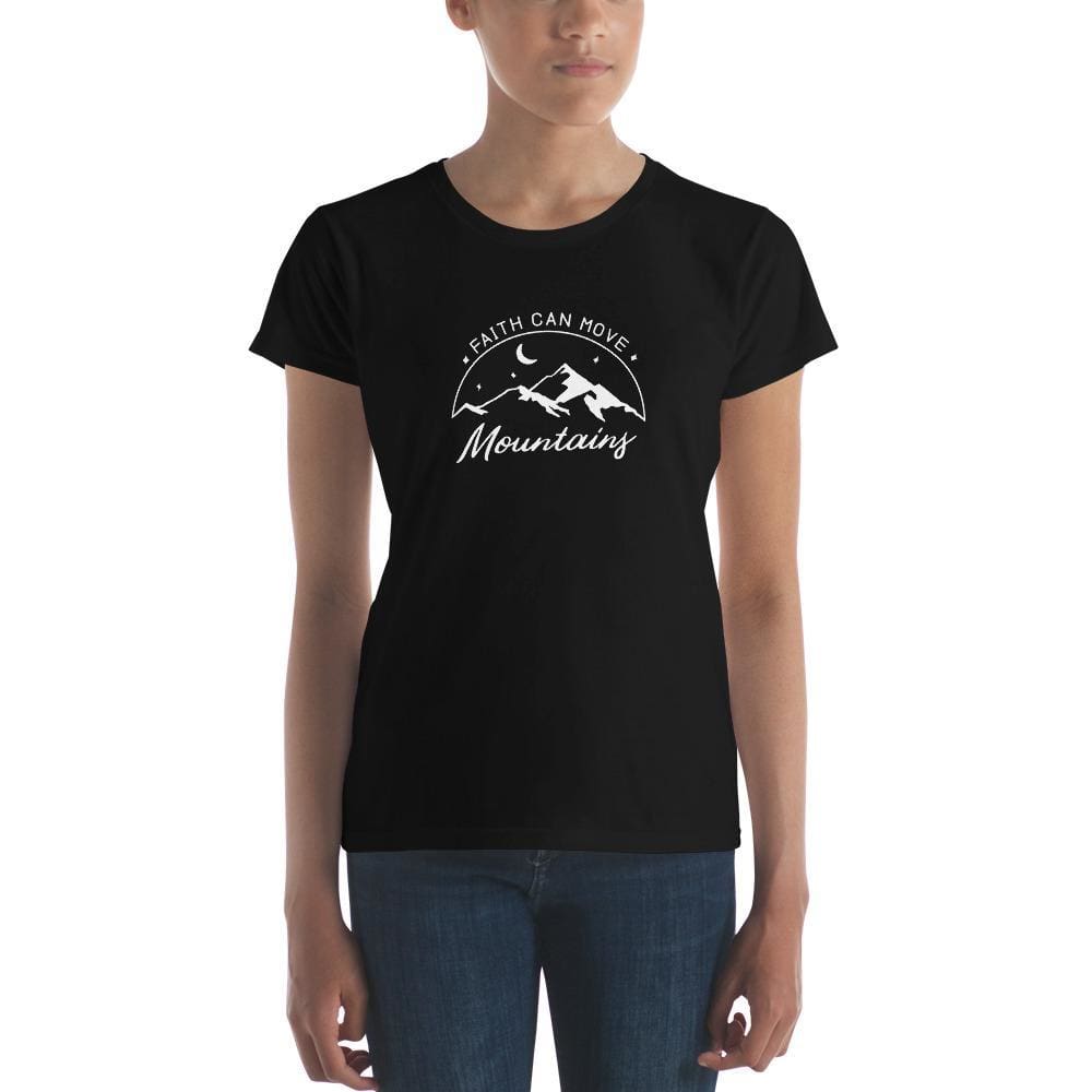 Women's Faith Can Move Mountains Christian T-Shirt