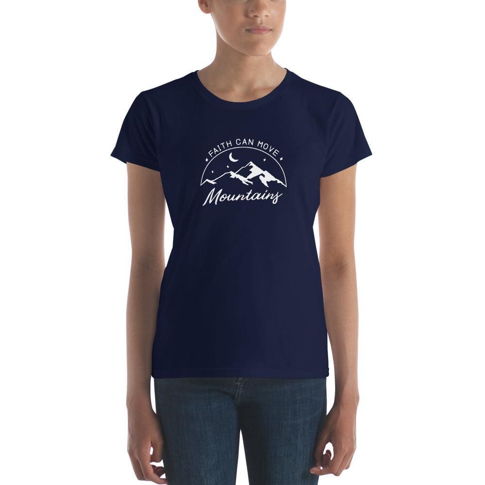 Women's Faith Can Move Mountains Christian T-Shirt