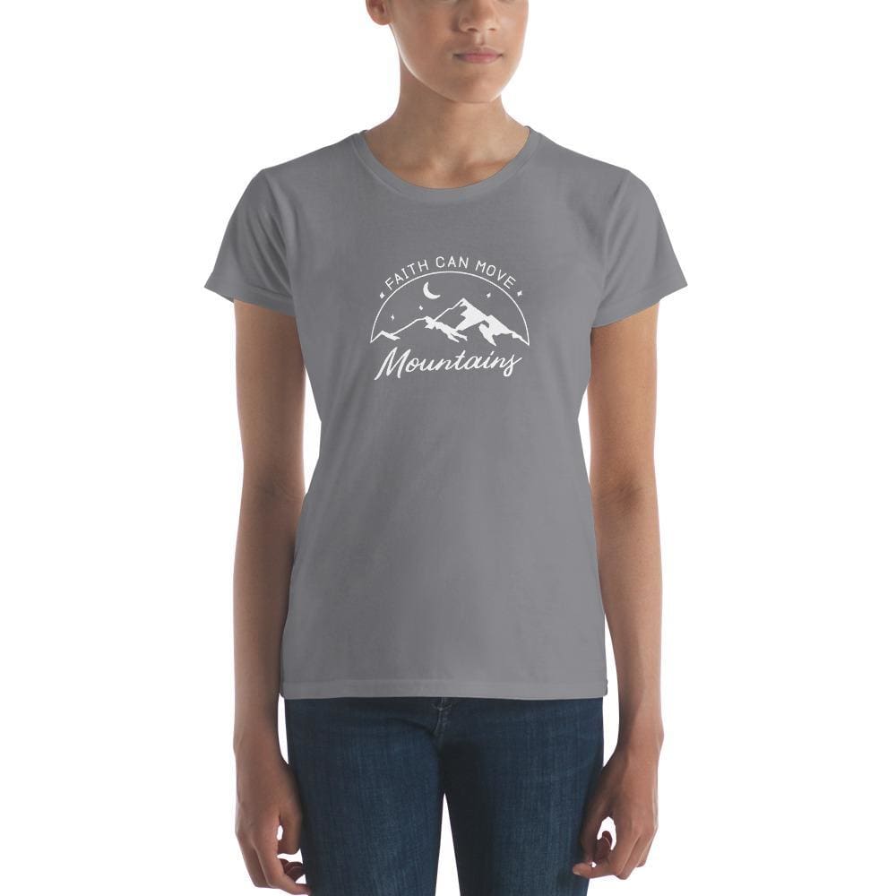 Women's Faith Can Move Mountains Christian T-Shirt