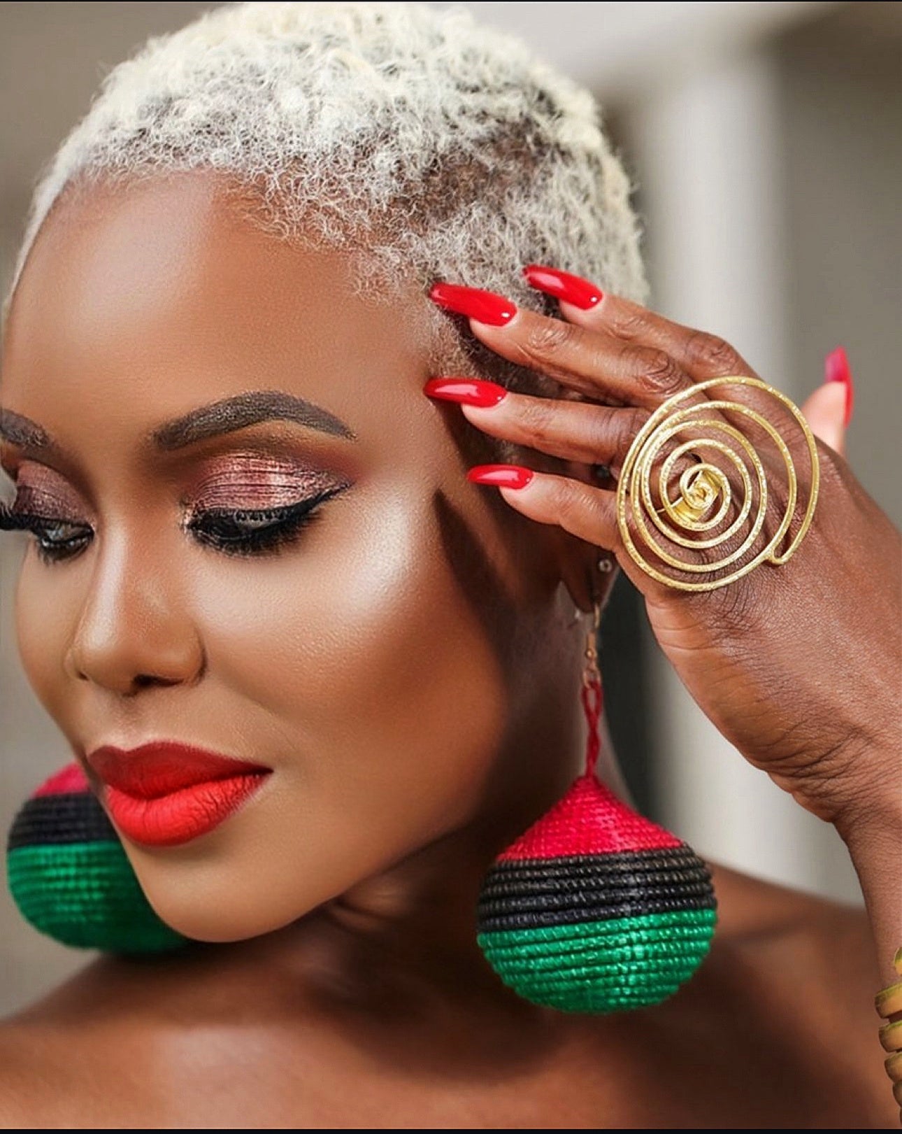Kubwa Basket Drop Earrings