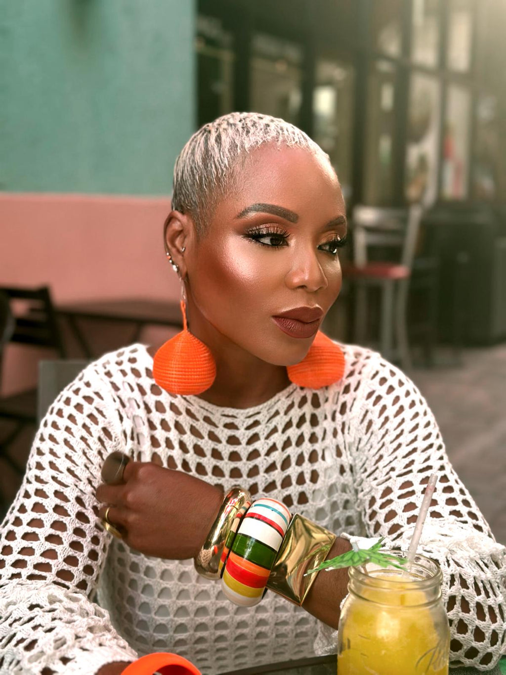Kubwa Basket Drop Earrings