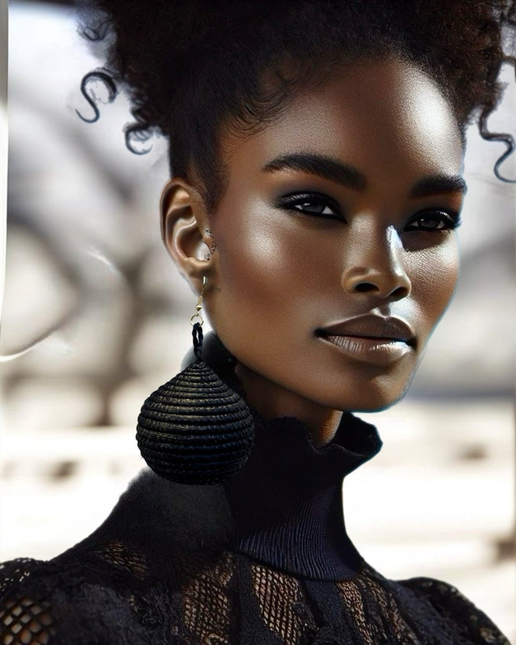 Kubwa Basket Drop Earrings