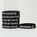 Black & White I Wear This For My Silicone Wristband