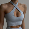Your Wish Push Up Ribbed Gray Top