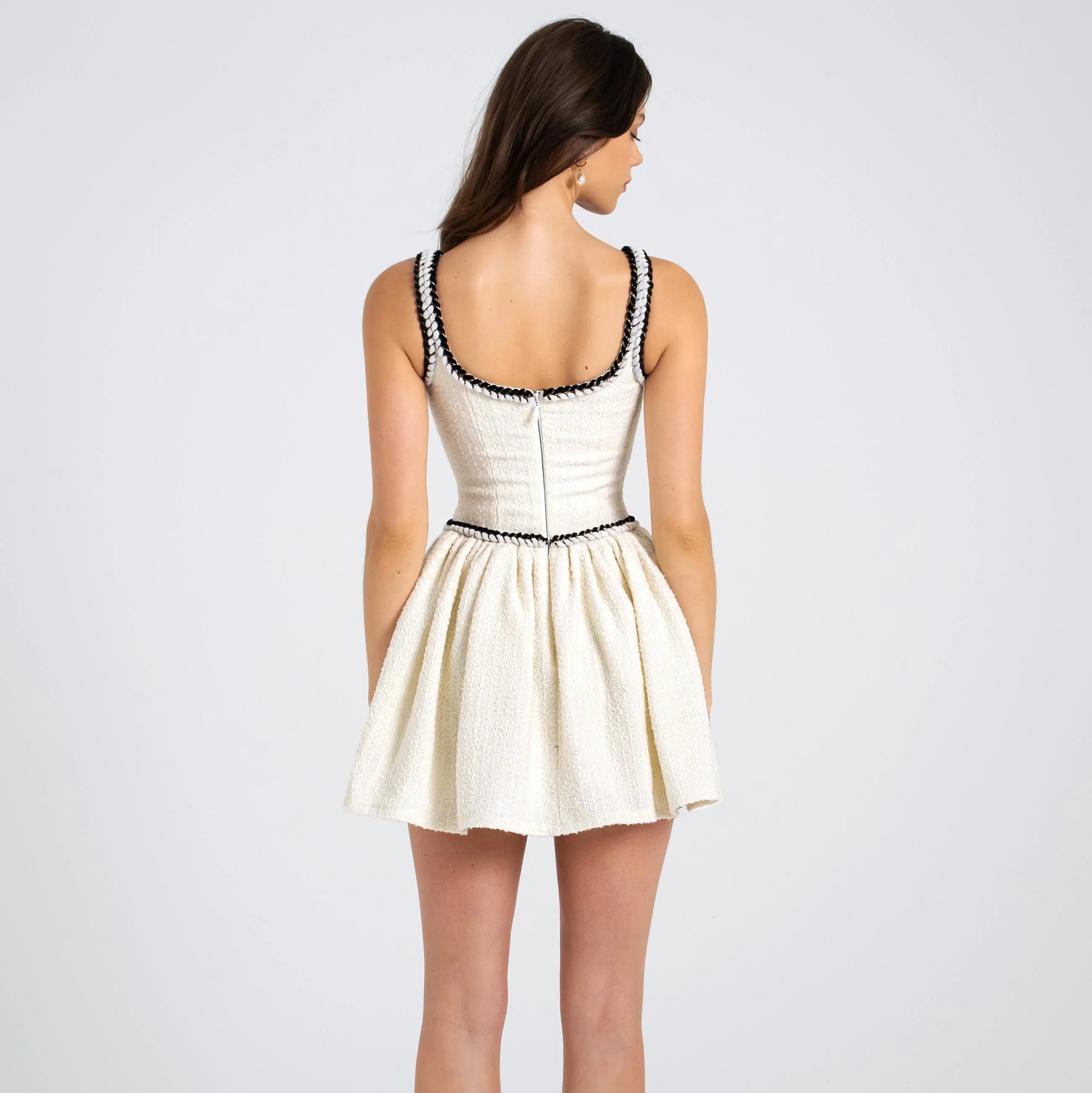 Zaria Boucle Tweed Mini Dress